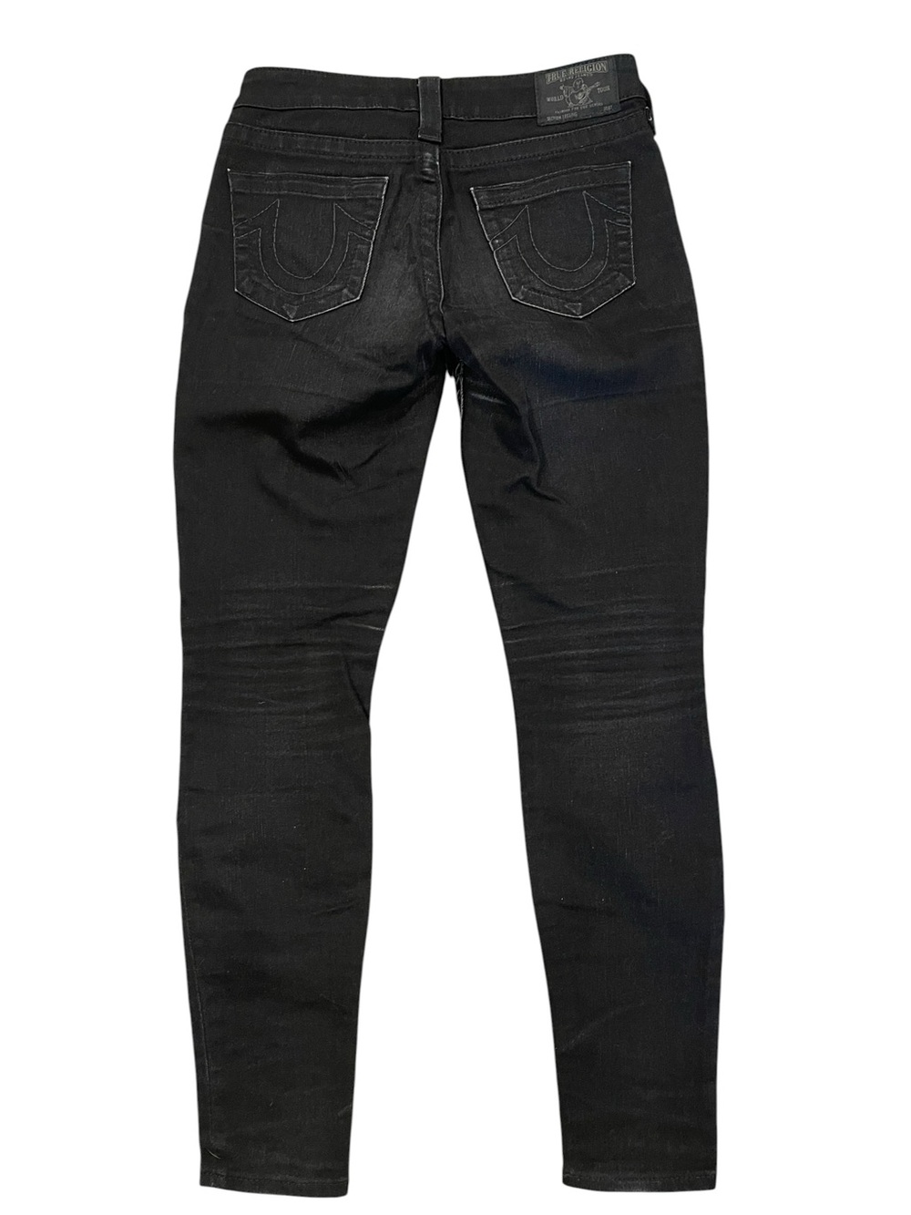 True Religion Size 27 Black Basic Legging Low Rise Skinny Jeans Stretch - Picture 4 of 14